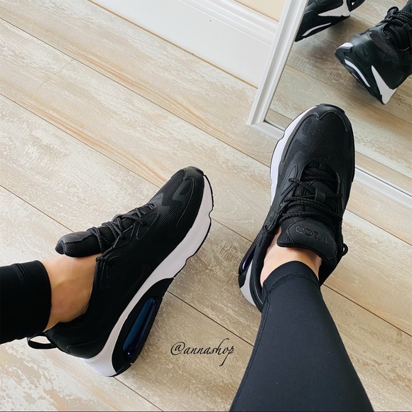NEW Nike Air Max 200 black shoes - Picture 2 of 8
